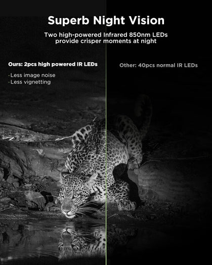 CY95 Full HD 4K 40MP Caméra de chasse Wi-Fi avec carte SD