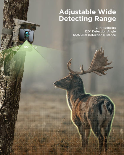 CY95 Full HD 4K 40MP Caméra de chasse Wi-Fi avec carte SD